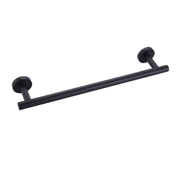 ARCORA 16 in. Wall Mounted Single Towel Bar Bath Hardware Accessory in Matte Black