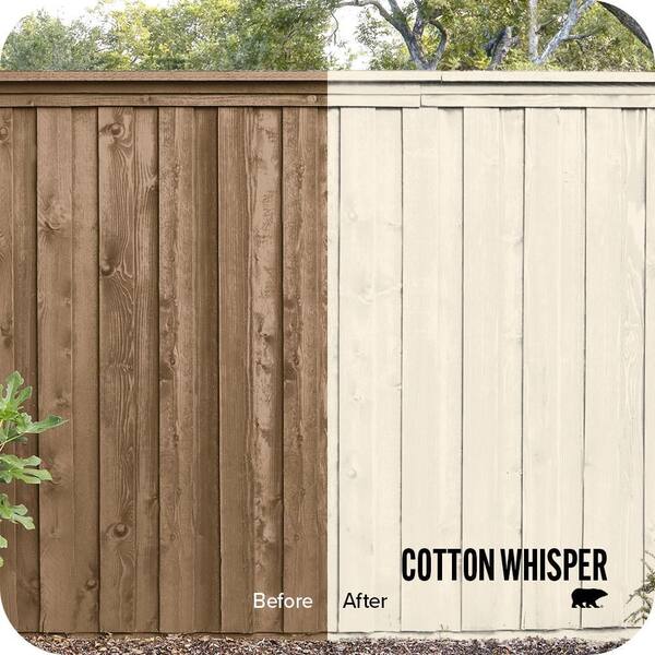 5 gal. #W-F-300 Cotton Whisper Solid Color House and Fence Exterior Wood Stain