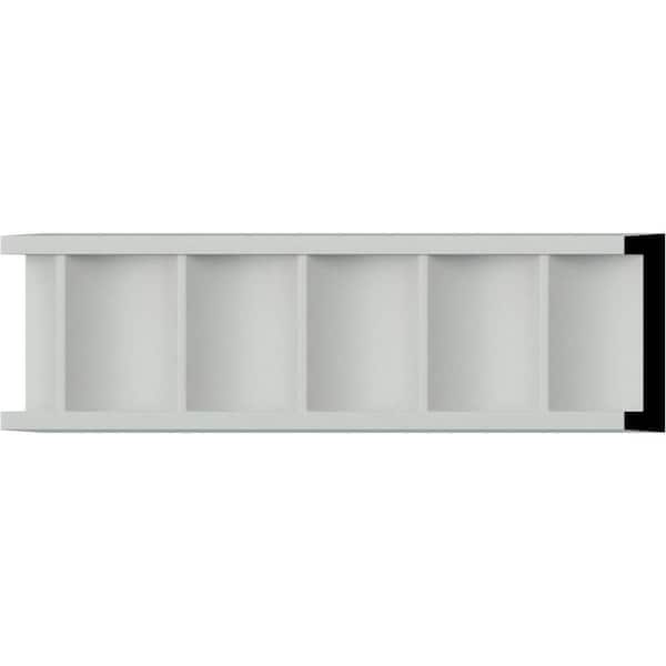 Ekena Millwork SAMPLE - 5/8 in. x 12 in. x 3 in. Urethane Lyon Fluted Chair Rail Moulding