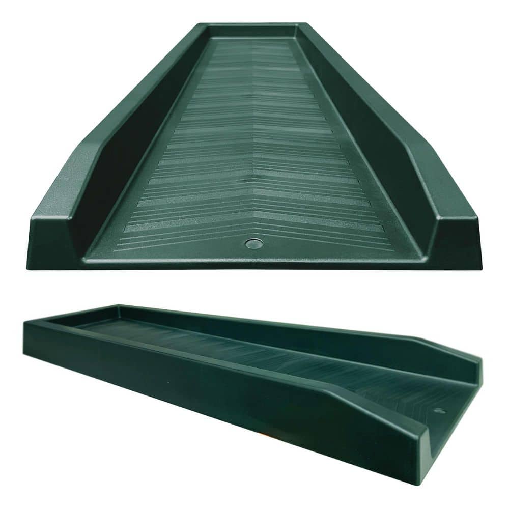 24 in. Green Vinyl Splash Block Gutter Downspout (2-Pack) price history on PriceWatchPro