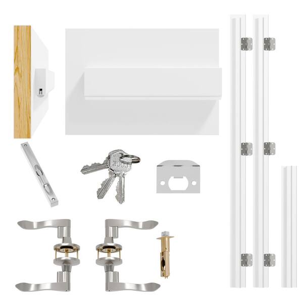 TENONER 36 in. x 80 in. 6-Panel Hollow Core Composite White