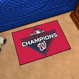 Washington Nationals 2019 World Series Champions Red 1.5 ft. x 2.5 ft. Starter Area Rug
