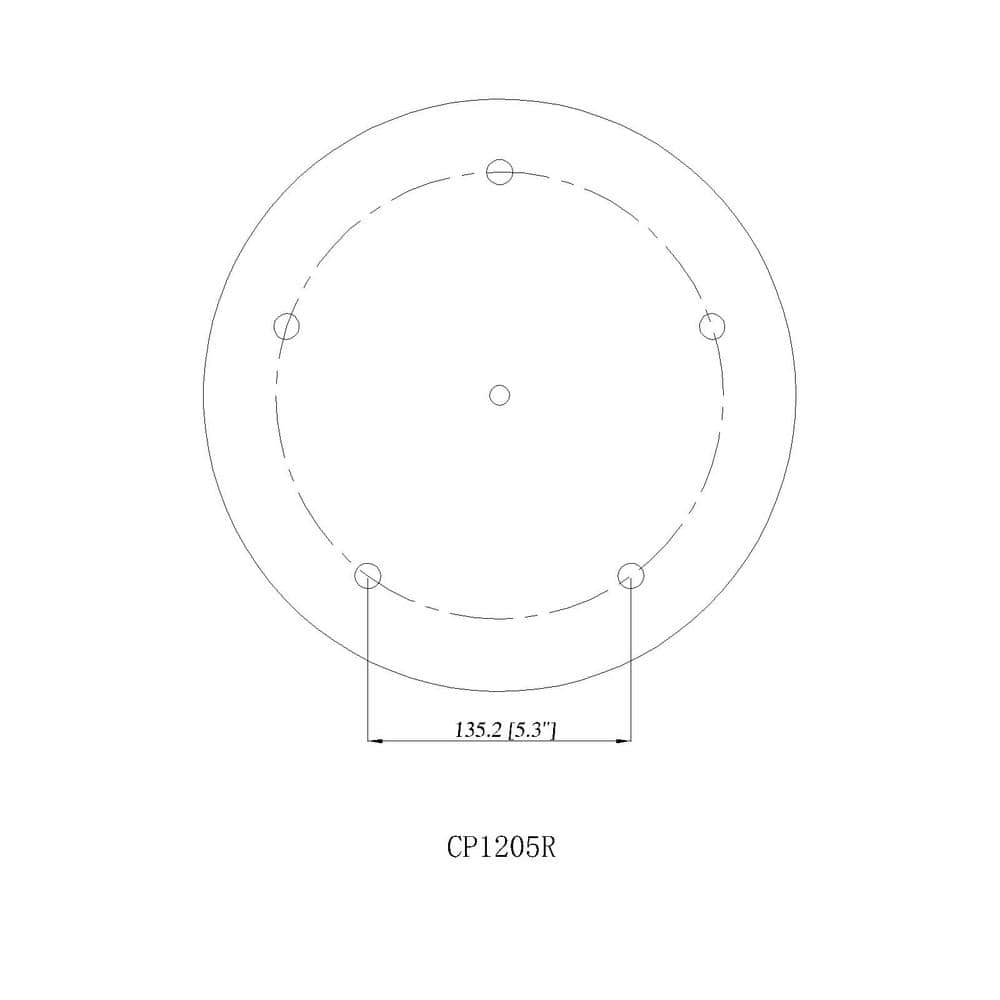 Modern Gold and Matte Black 5-Light Ceiling Plate