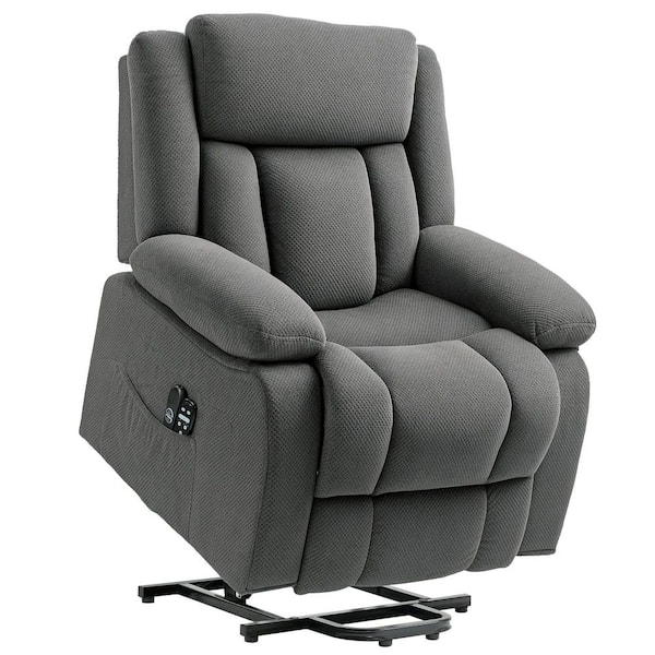 Power Lift Recliner Chair with Massage and Heat, Electric Lift Chair for Elderly, Gray
