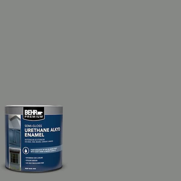 1 qt. #PPU25-17 Euro Gray Urethane Alkyd Semi-Gloss Enamel Interior/Exterior Paint