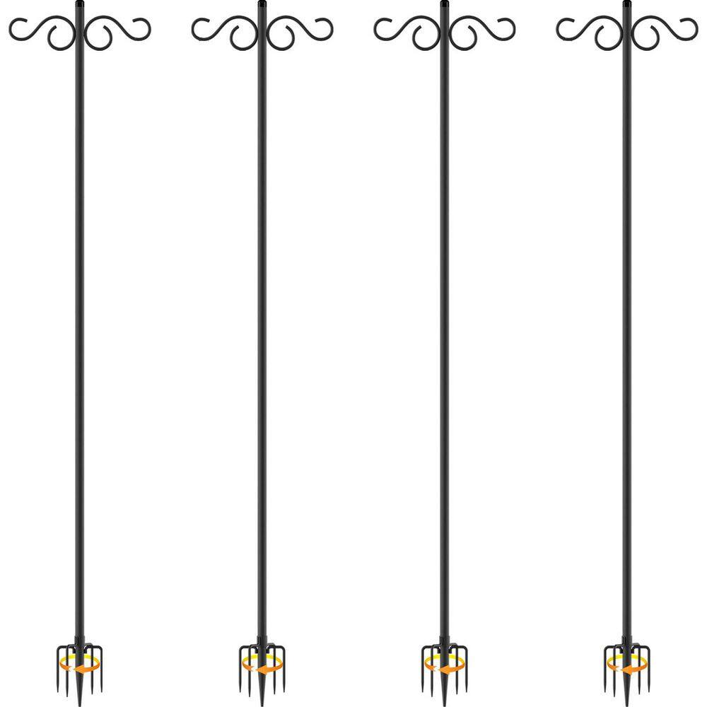 PALEO 90 in. Black Double Shepherds Hooks for Outdoor 4-Count price history on PriceWatchPro