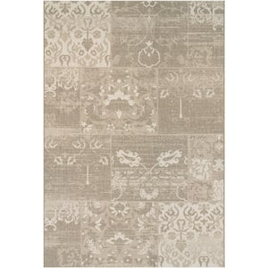 Afuera Country Cottage Beige-Ivory 2 ft. x 4 ft. Indoor/Outdoor Area Rug