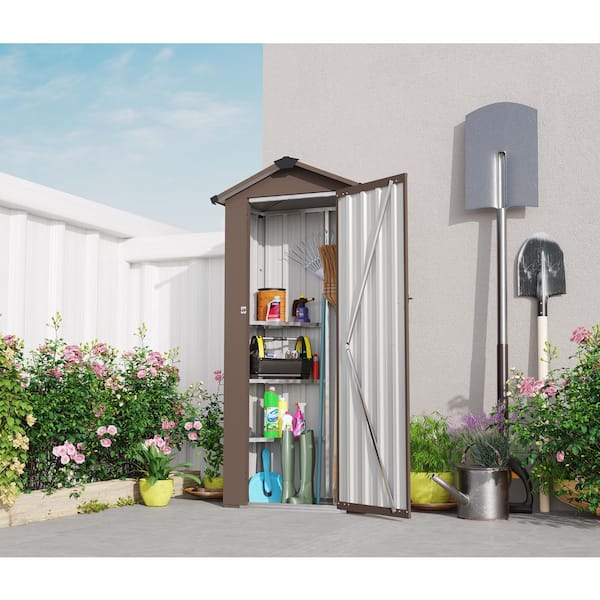 2.5 ft. W x 1.4 ft. D Metal Outdoor Storage Shed with Locked Latch (3.5 sq. ft.), Tool Storage Shed