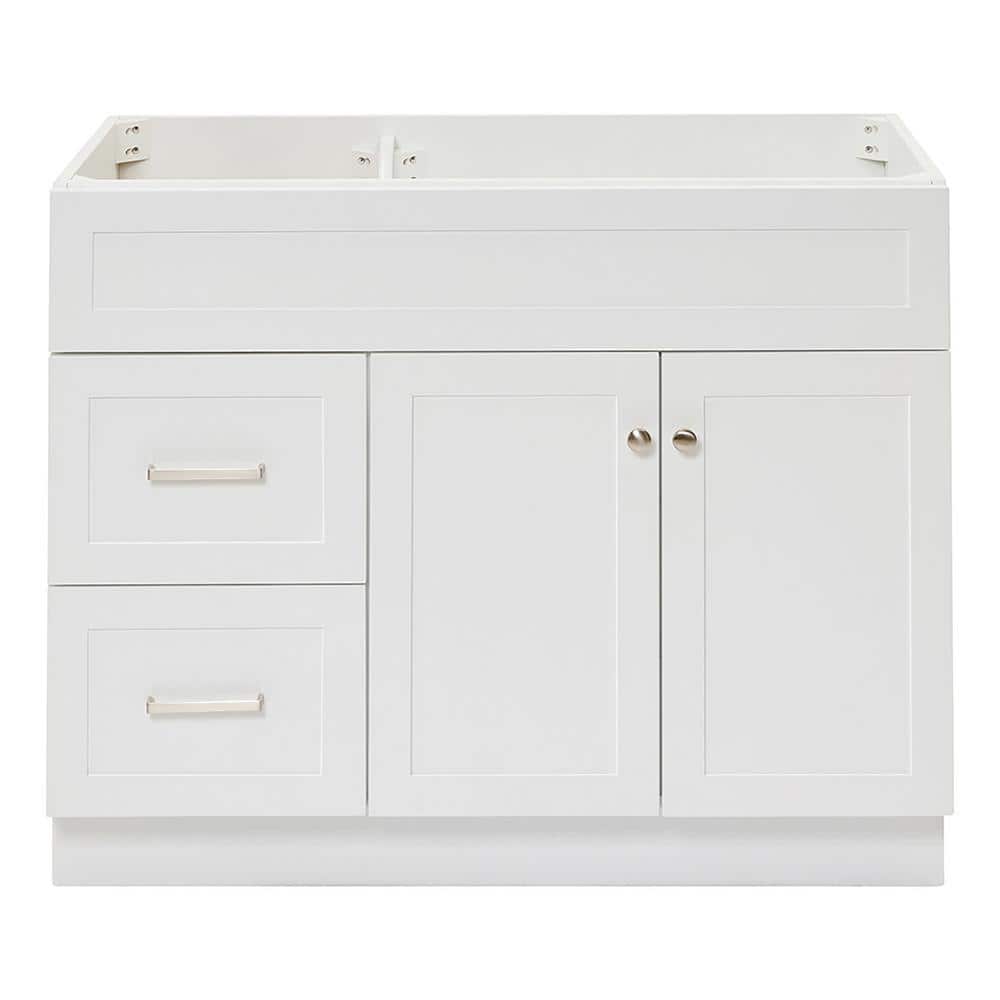 Hamlet 42 in. W x 21.5 in. D x 34.5 in. H Freestanding Bath Vanity Cabinet without Top in White price history on PriceWatchPro