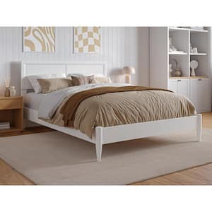 Sophia White Solid Wood Frame Full Low Profile Platform Bed