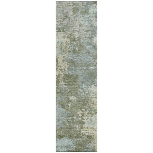 Chantille Machine Washable Indoor/Outdoor Abstract ACN2364 Fern 2 ft. x 7 ft. Runner Rug