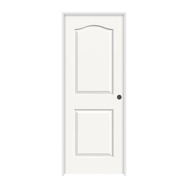 JELD-WEN 24 in. x 80 in. Princeton White Painted Left-Hand Smooth Molded Composite Single Prehung Interior Door
