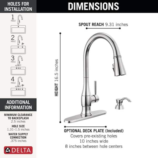 Delta Hazelwood Single-Handle Pull Down Sprayer Kitchen Faucet