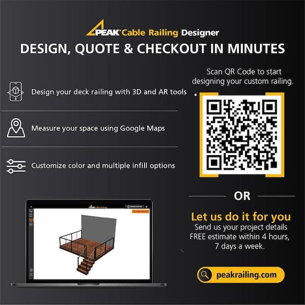 PEAK Cable Railing Free Design Service
