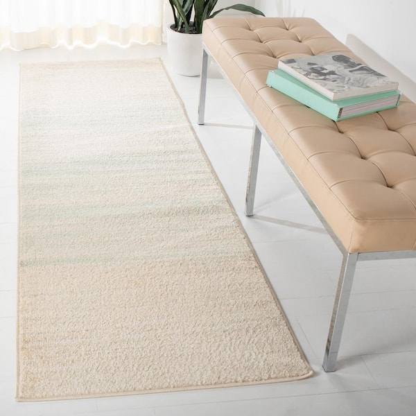 Adirondack 3 ft. x 6 ft. Green/Ivory Gradient Runner Rug
