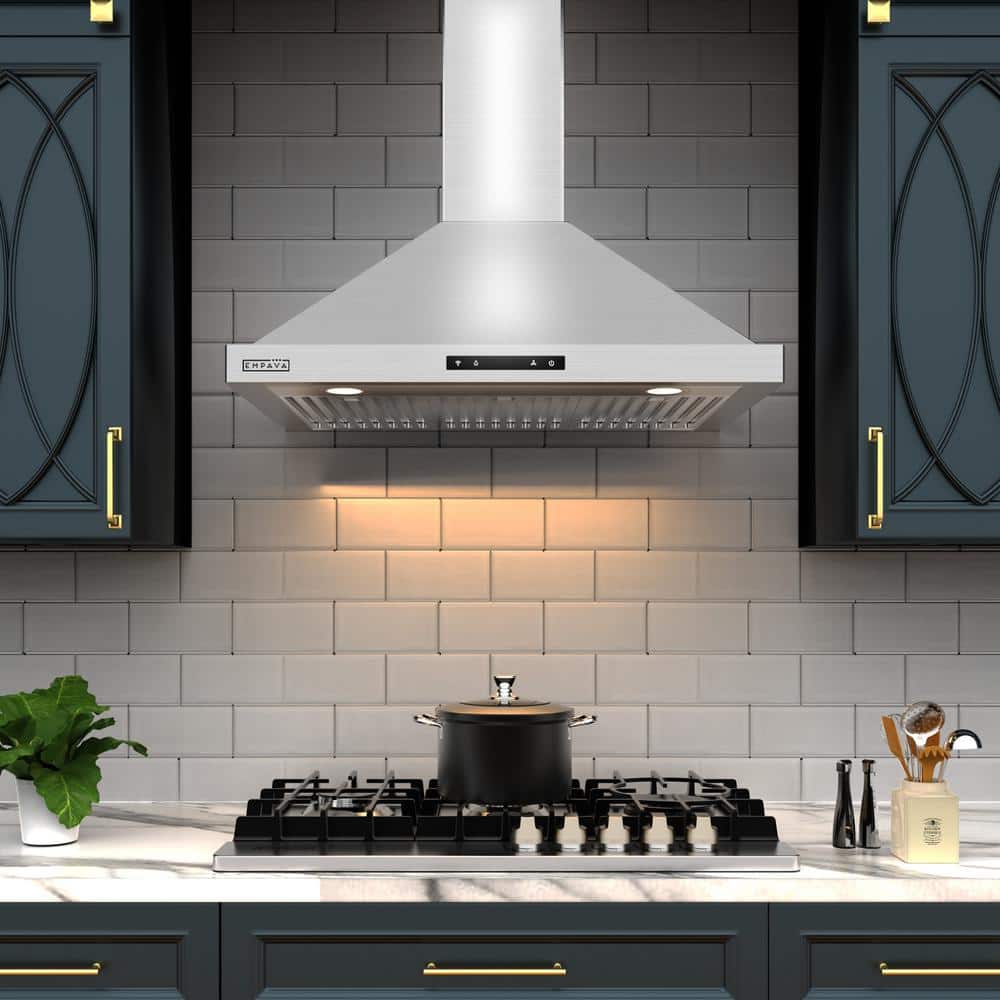 36" Stainless Steel Wall Mount Range Hood with Touch Controls