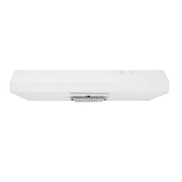 Vissani Arno 30 in. 240 CFM Convertible Under Cabinet Range Hood in White with Lighting and Charcoal Filter