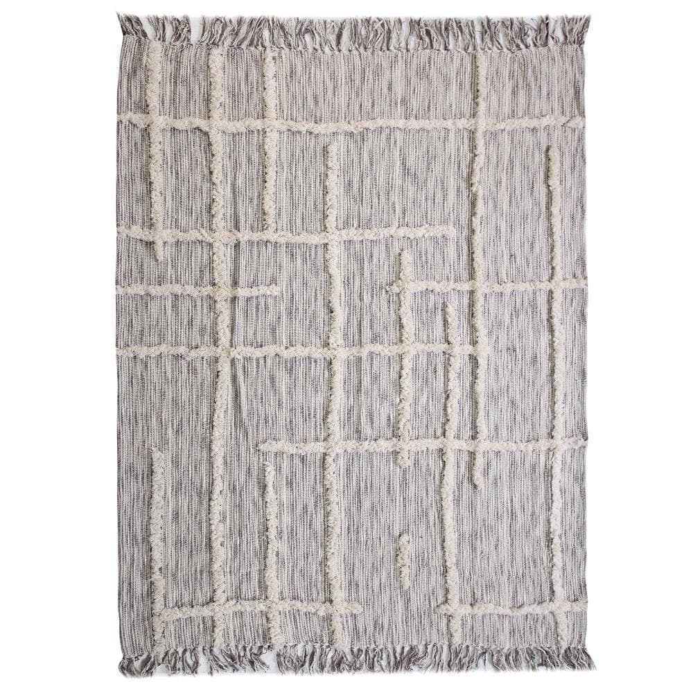 Soft Gray Cotton Machine Washable Throw Blanket