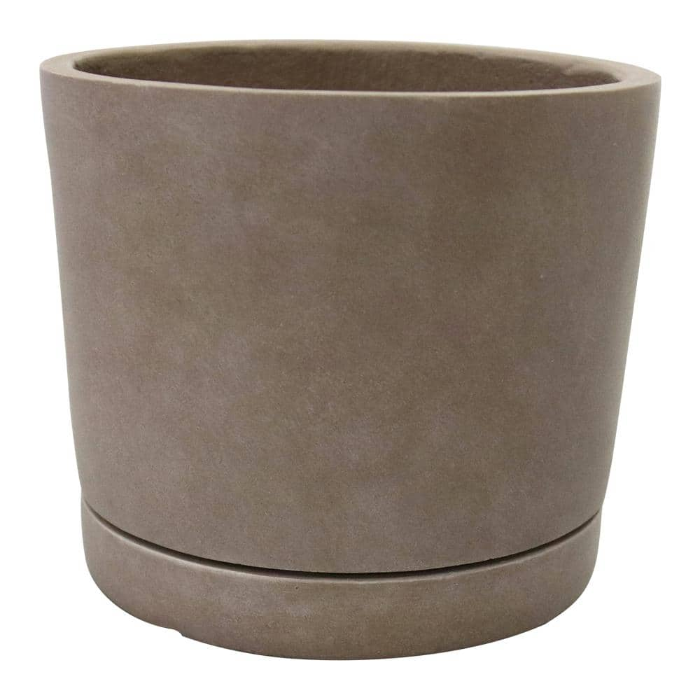 Southern Patio Italio Small 6.3 in. x 5.24 in. 1 Qt. Chocolate Concrete ...