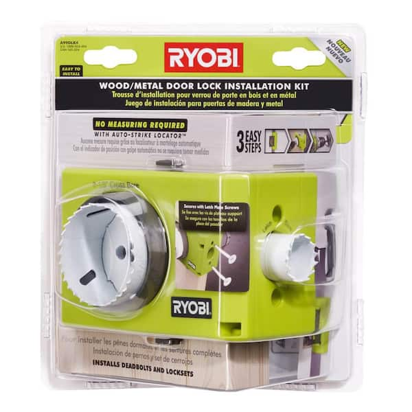 Ryobi Wood Metal Door Lock Installation Kit A99dlk4 The Home Depot