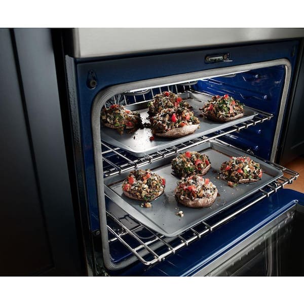 6.7 cu. ft. 5 Burner Element Double Oven Electric Range with Self-Cleaning Convection Oven in Stainless Steel