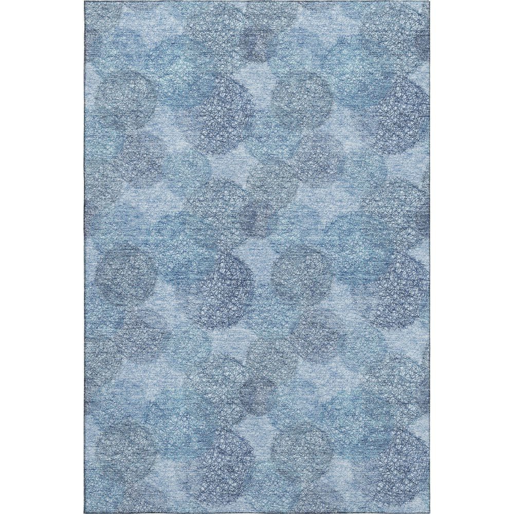 Mayfield Premium Machine Washable Abstract AMF977 Denim 3 ft. x 5 ft. Area Rug price history on PriceWatchPro