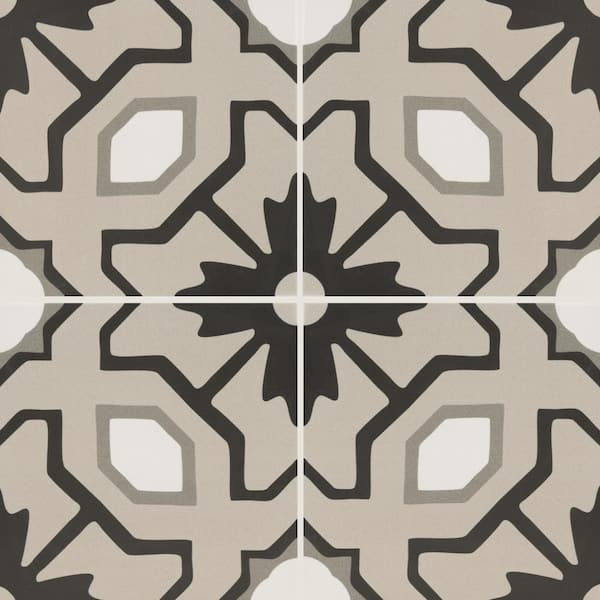MSI Tahari 8 in. x 8 in. Matte Porcelain Encaustic Floor and Wall Tile (5.16 sq. ft./case)