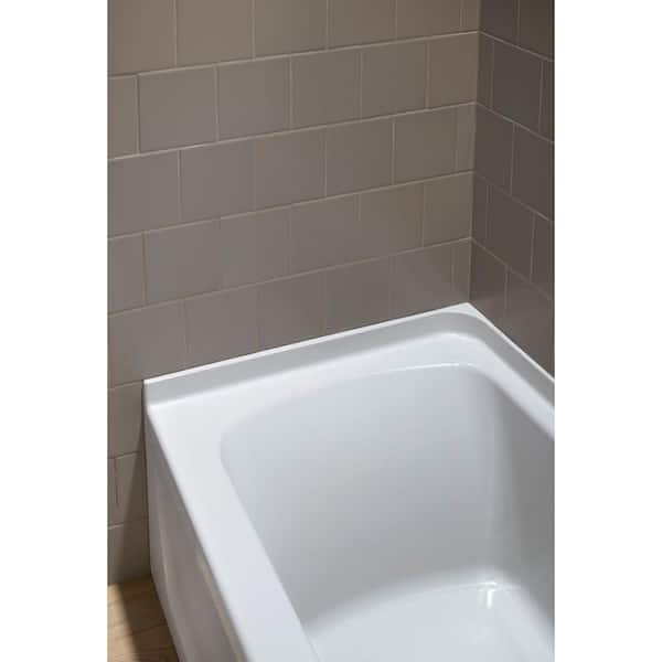 STERLING STORE+ 5 ft. Left-Hand Drain Rectangular Alcove Bathtub with Wall  Set and 10-Piece Accessory Set in White 71171710-0-10 - The Home Depot