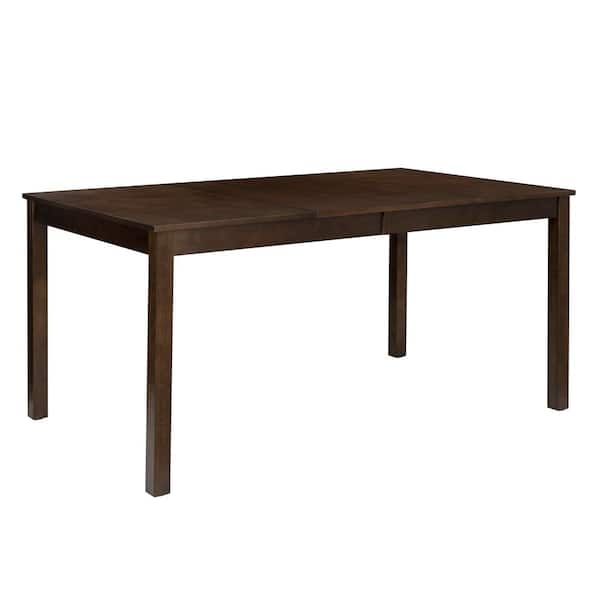 Wallace Brown Wood 60 in. 4-Leg Dining Table Seats 4