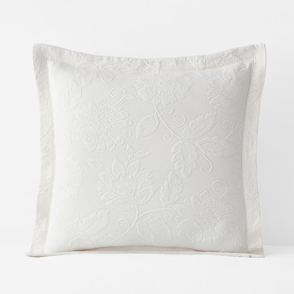 The Company Store Putnam Matelasse Ivory Cotton Single Euro Sham