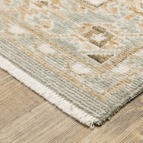 Lennon 5 ft. x 8 ft. Blue/Beige Oriental Area Rug