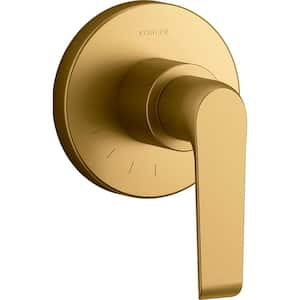 Avid 1-Handle Shower Trim in Vibrant Brushed Moderne Brass (Valve Not Included)