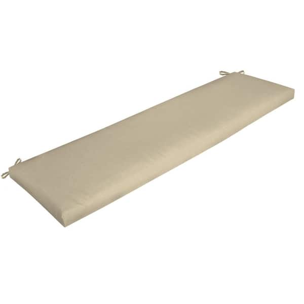 ARDEN 46 in. x 17 in. New Tan Leala Texture Rectangle Outdoor Bench Cushion