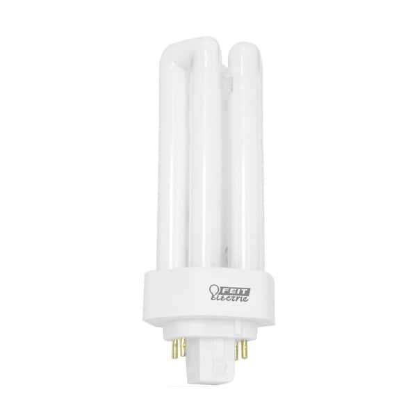 Feit Electric 18-Watt Equivalent PL CFLNI Triple Tube 4-Pin Plug-in GX24Q-2 Compact Fluorescent CFL Light Bulb, Cool White (50-Pack)