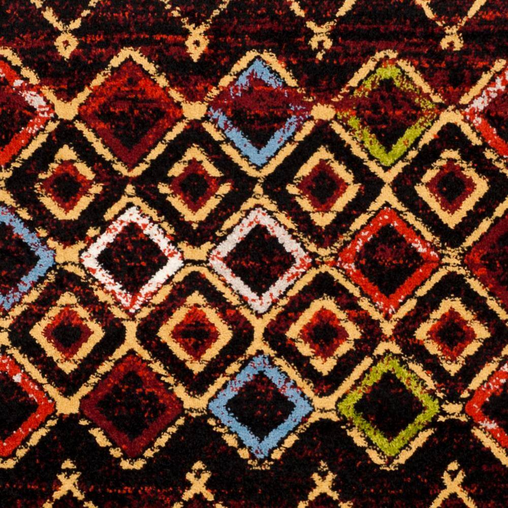 Hand-Knotted Elegance Synthetic Black Rectangular Rug