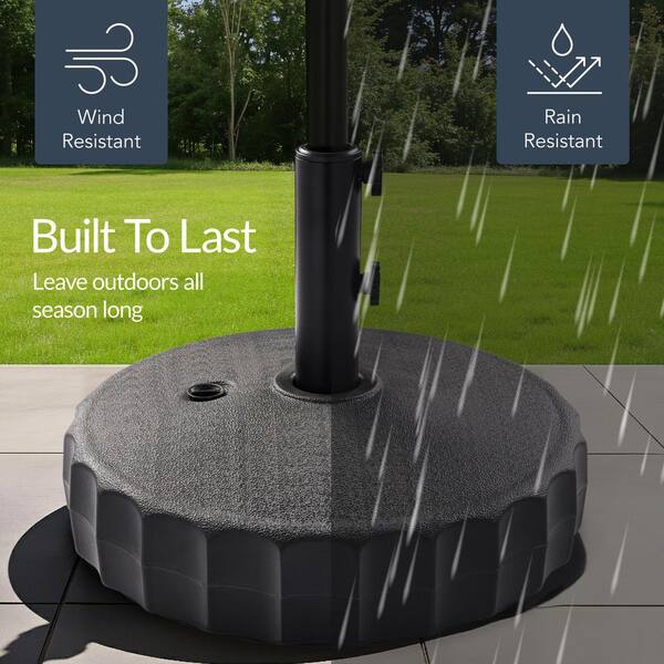 best choice products plastic fillable patio umbrella base stand Best Choice Products Fillable Plastic Patio Umbrella Base Stand, Pole Holder w/ Adjustment Knob, Fluted Style
