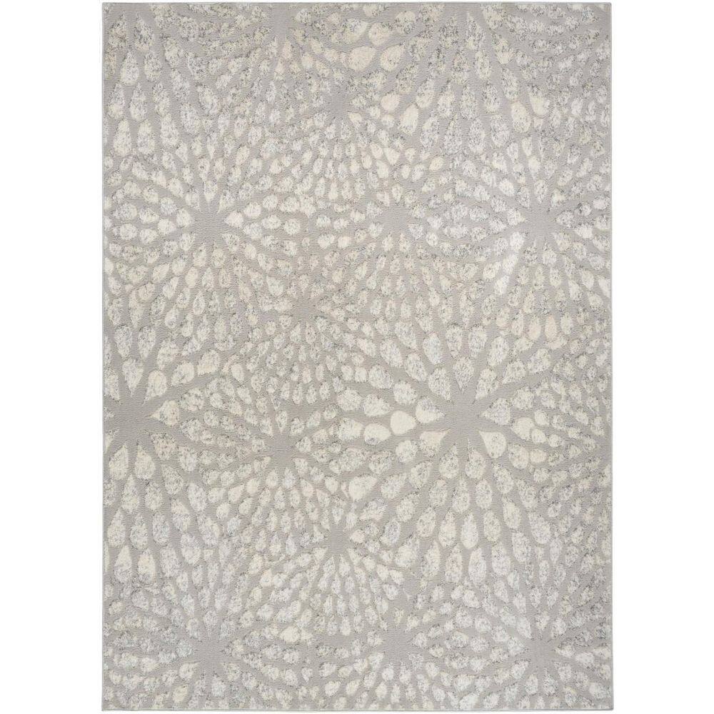 HomeRoots 5 ft. x 7 ft. Ivory Abstract Washable Area Rug 2000569635 ...