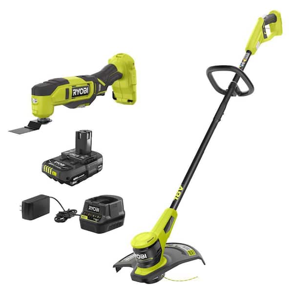 RYOBI ONE+ 18V 13 in. Cordless Battery String Trimmer with 2.0 Ah