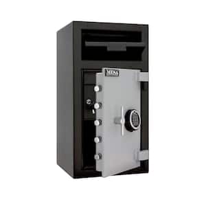 1.3 cu. ft. All Steel Electronic Lock Depository Safe with Interior Locker in 2-Tone, Black and Grey
