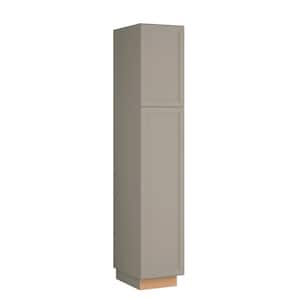 Courtland 18 in. W x 24 in. D x 96 in. H Assembled Shaker Pantry Kitchen Cabinet in Sterling Gray