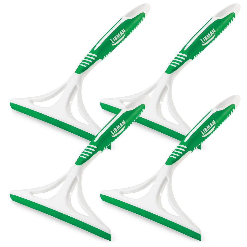 Libman 8 in. Window and Shower Squeegee with 9 in. Handle (4-Pack) 1819 ...