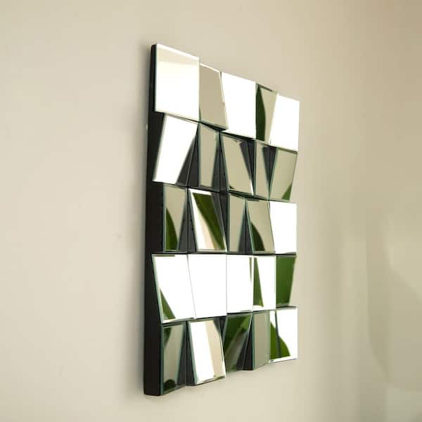 Tatahance Silver 24 in. W x 24 in. H Splicing Artistic 3D Square