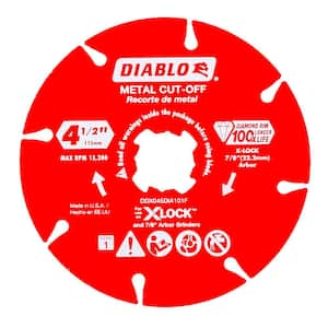 4.5 in. Diamond Rimmed Disc for Metal Cutting with X-Lock and 7/8 in. Arbor Angle Grinders