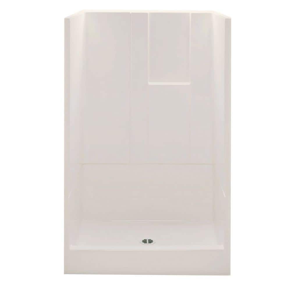 Remodeline 48 in. x 34 in. x 72.8 in. 3-Piece Shower Stall with Center Drai