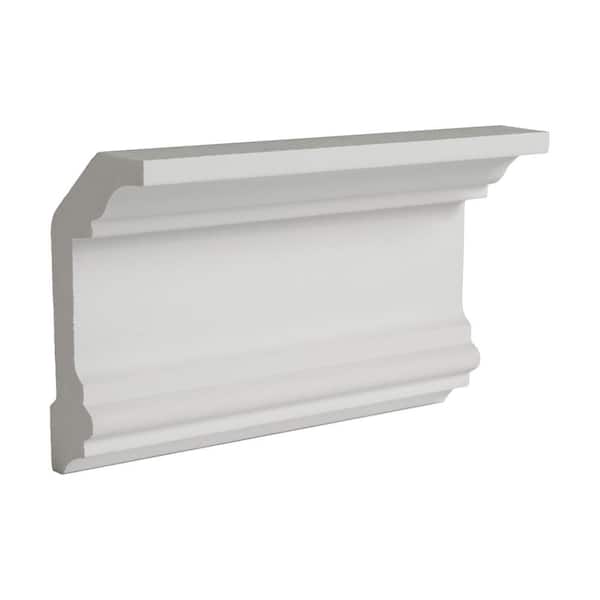 American Pro Decor 2-1/4 in. x 3-7/8 in. x 6 in. Long Plain Polyurethane Crown Moulding Sample
