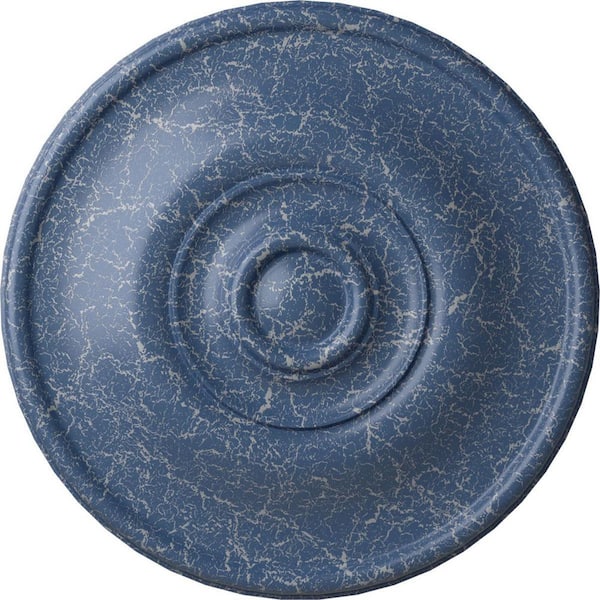 Ekena Millwork 11-3/4 in. x 3/8 in. Jefferson Urethane Ceiling Medallion (Fits Canopies upto 2-7/8 in.), Americana Crackle