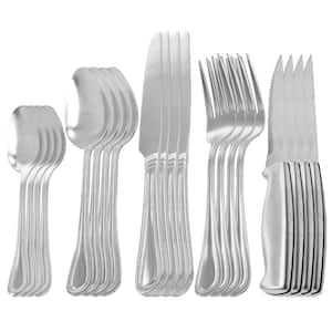 20 Piece Stainless Steel Flatware and Steak Knife Set