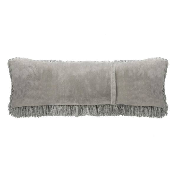 silver fluffy pillows
