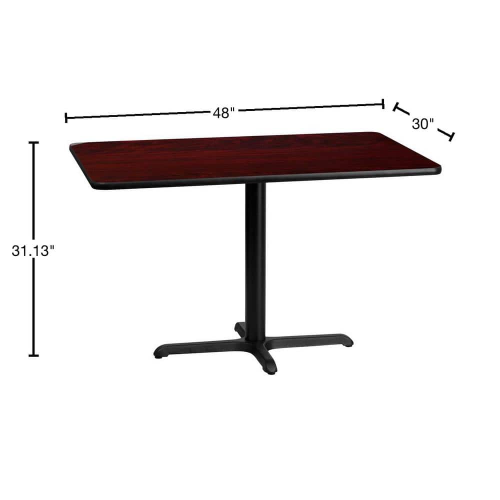 Mahogany Laminate Rectangular Dining Height Table