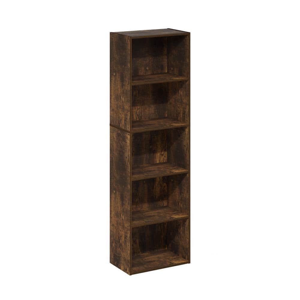Luder 52 in. Tall Amber Pine Wood 5-Shelf Standard Bookcase price history on PriceWatchPro